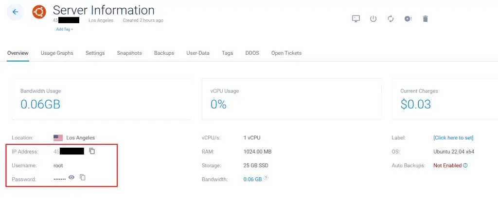 获取 Vultr 的 VPS 信息