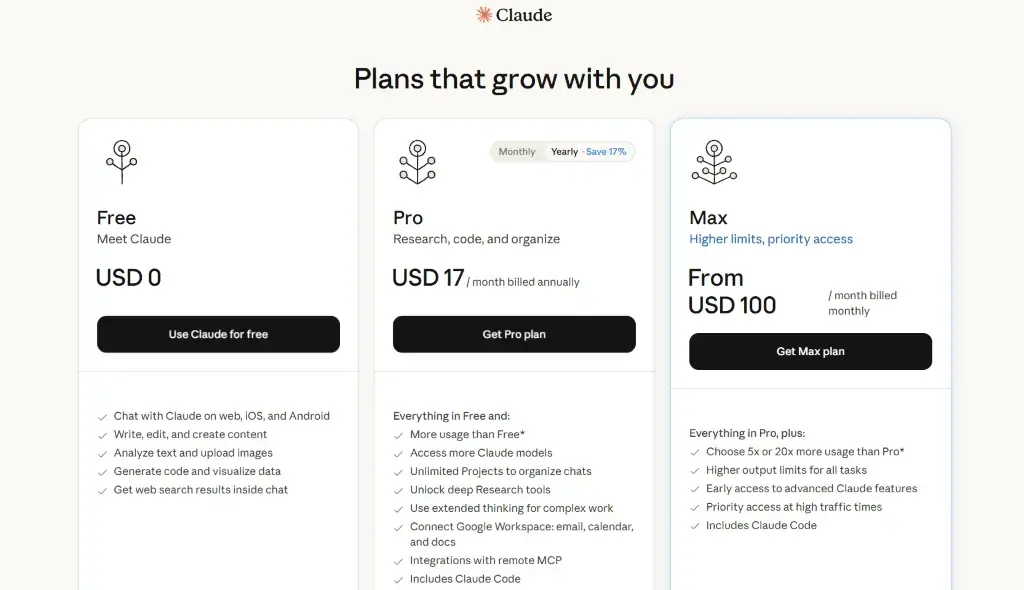 Claude 选择订阅计划 Claude 选择订阅计划