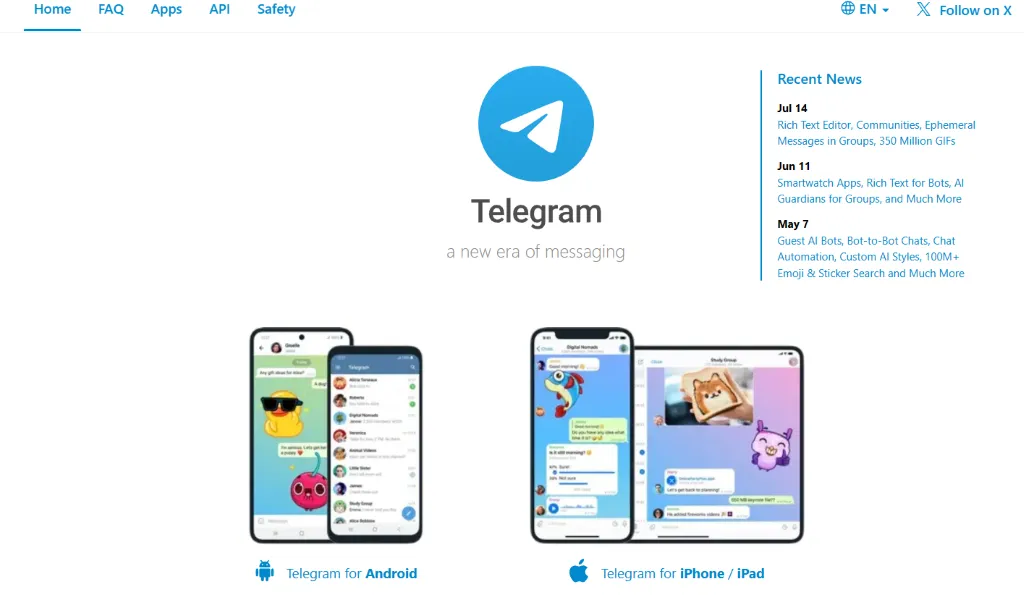 注册和使用电报:打开 Telegram 官网 注册和使用电报:打开 Telegram 官网